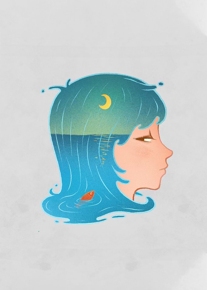 The girl and the sea