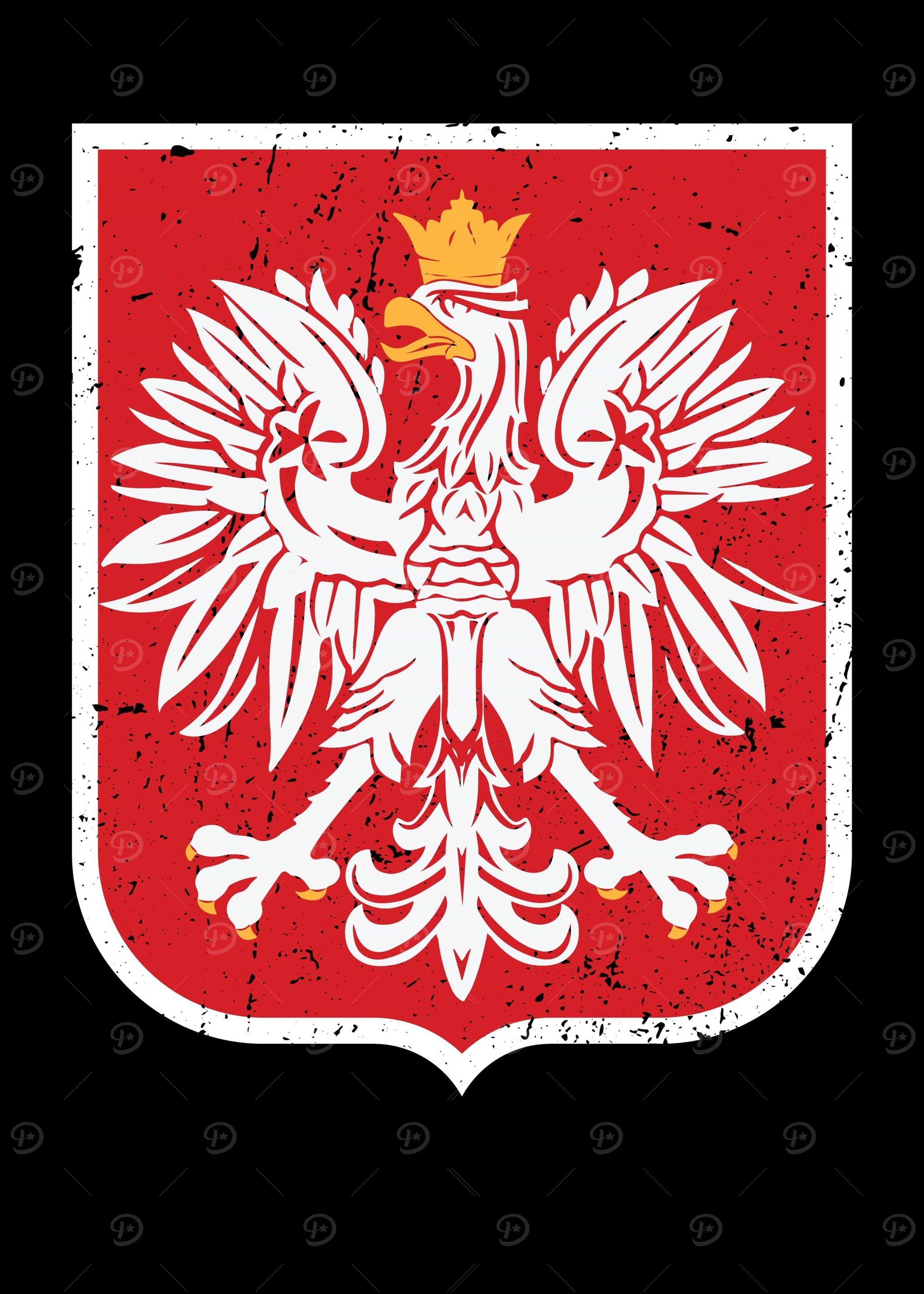 Poland Eagle Flag Retro