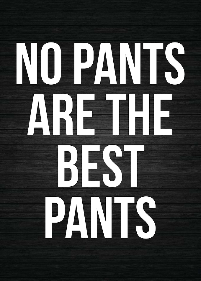 No Pants Are The Best