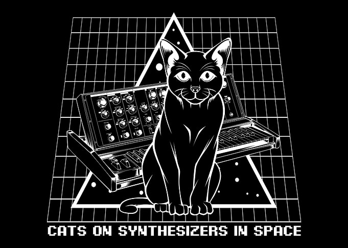 Synthesizers Cat Musician