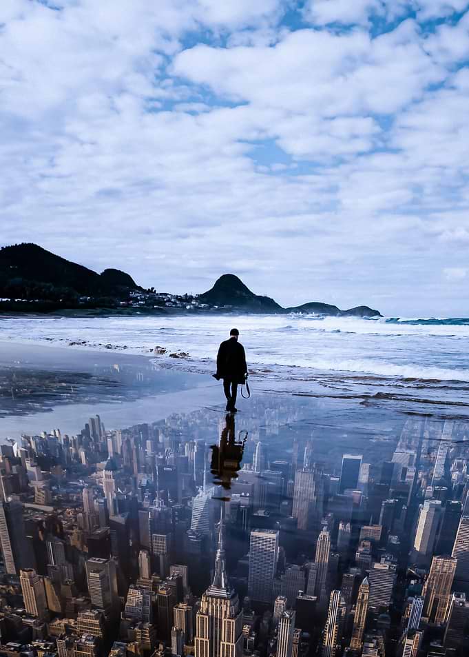 Cityscape under the sand