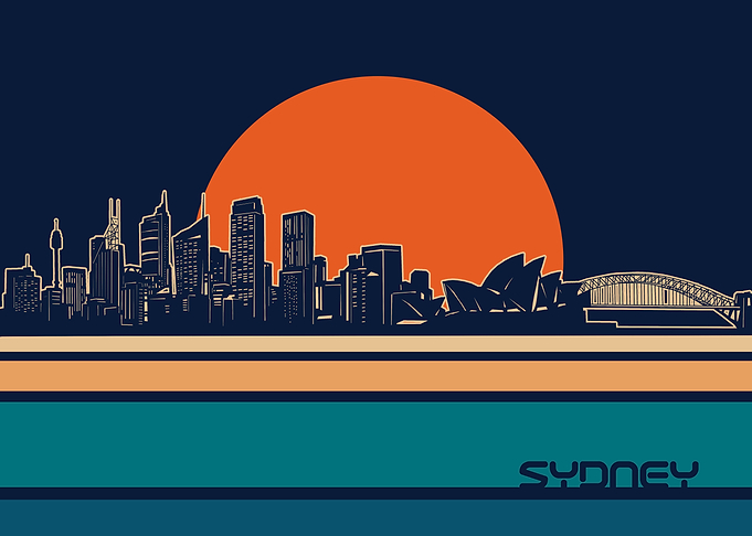 sydney skyline retro 5