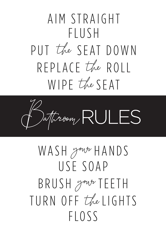 Bathroom Rules