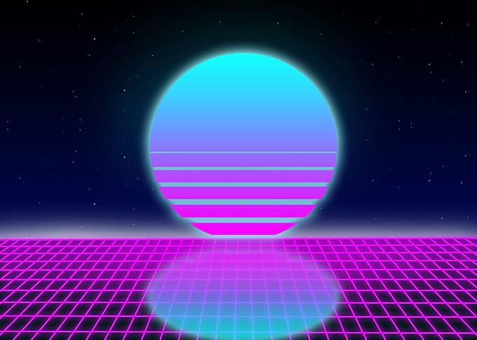 retro moon