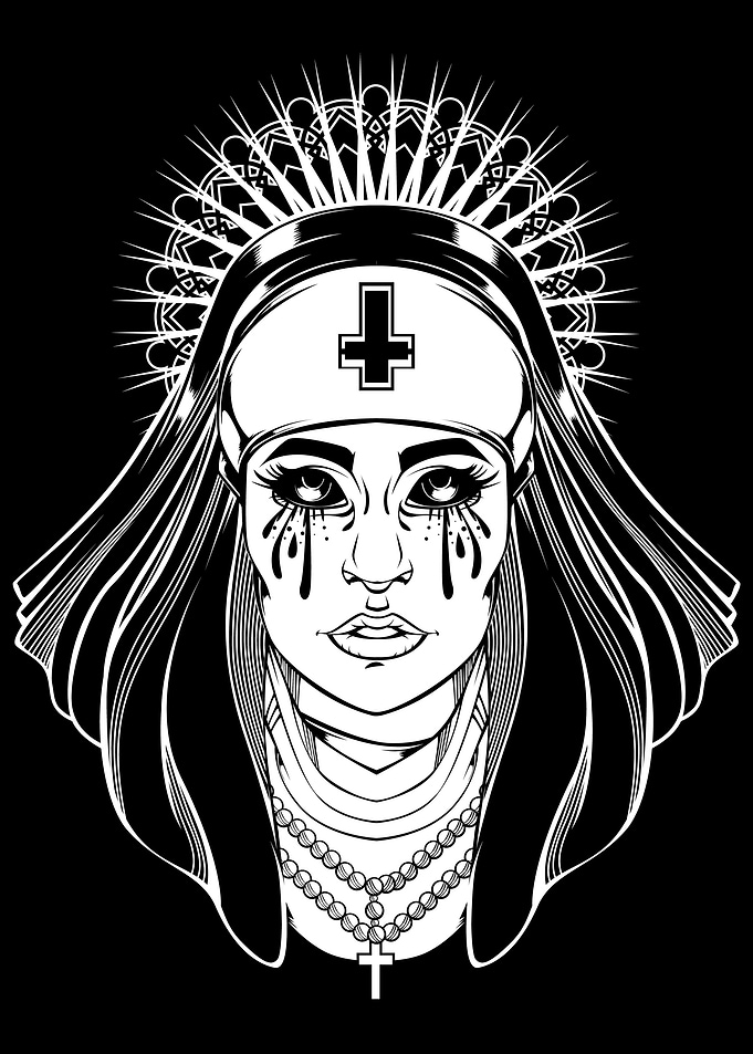 Evil Cross Tattoo Occult