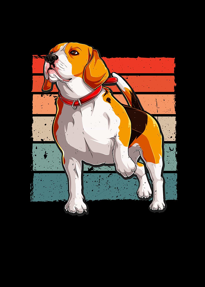 Beagle Retro Dog Lover Pet