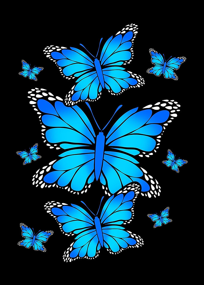 Blue Butterflies