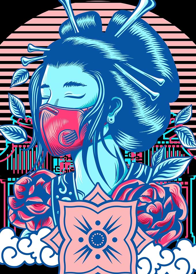 Geisha Japanese Glitch