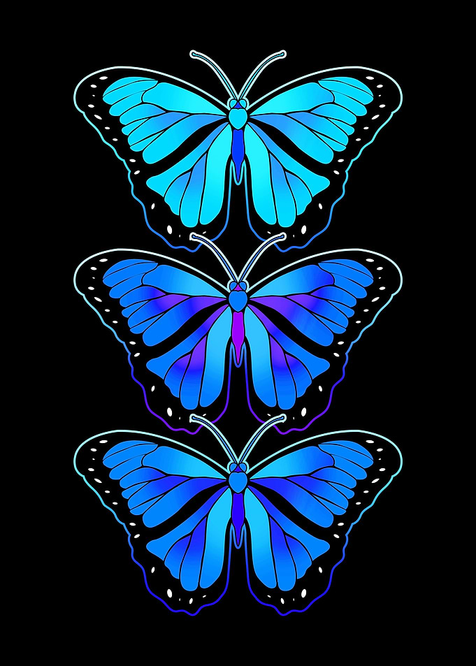 Blue Butterflies