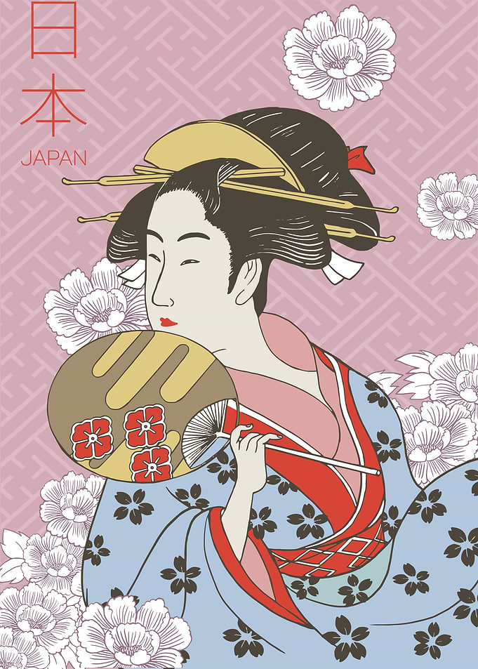 woman kimono japan