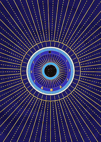 Evile Eye with Moon Phases