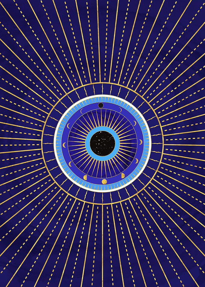 Evile Eye with Moon Phases