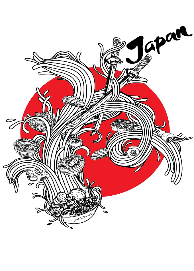 noodles japan art