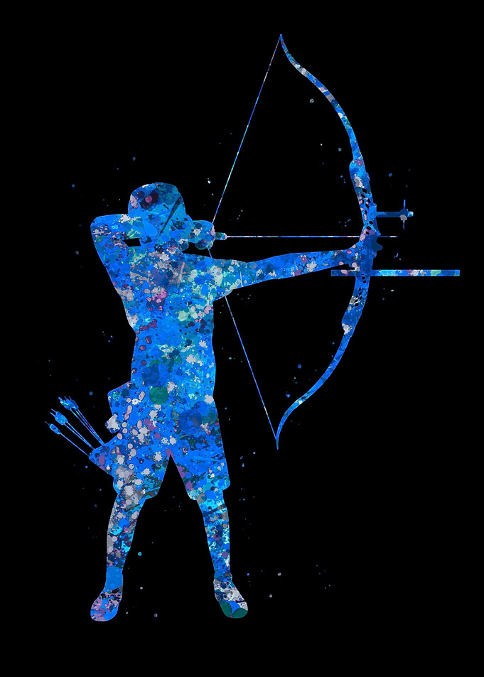 Archery blue art