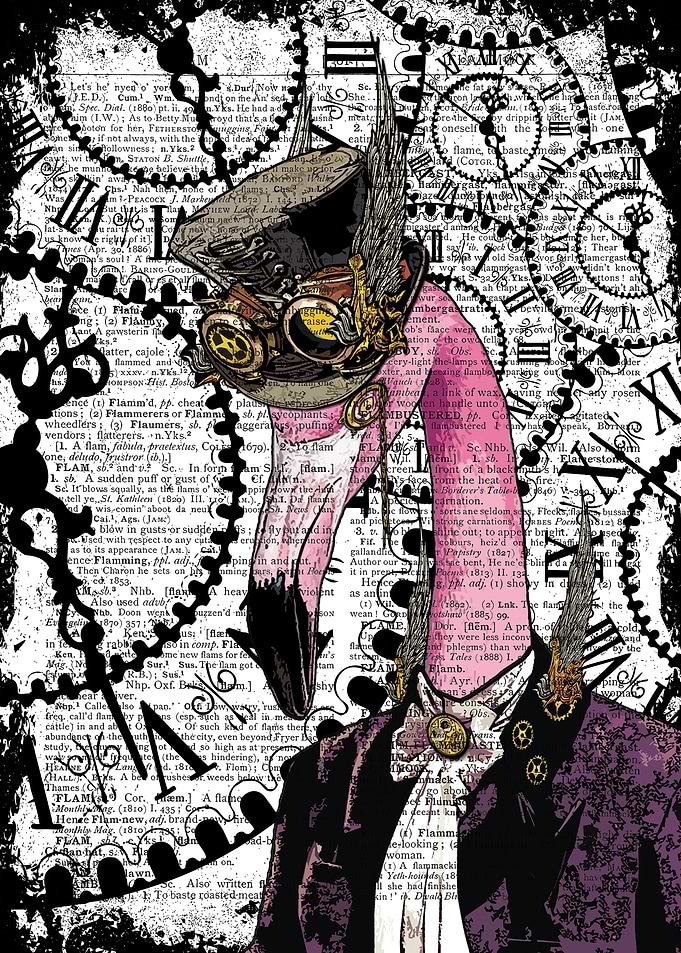 Steampunk Flamingo