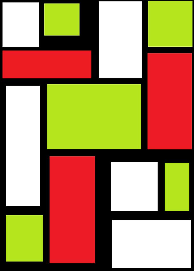 RED AND GREEN ABSTRACT