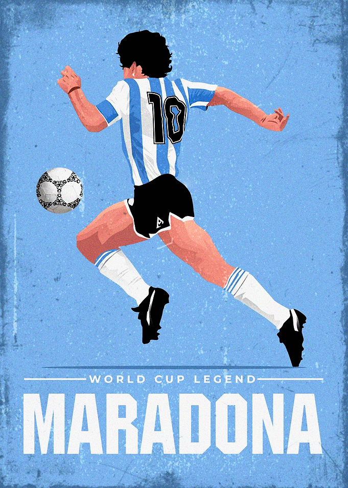 Diego Maradona art print
