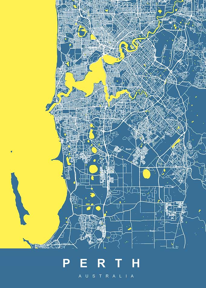 PERTH Art map Australia