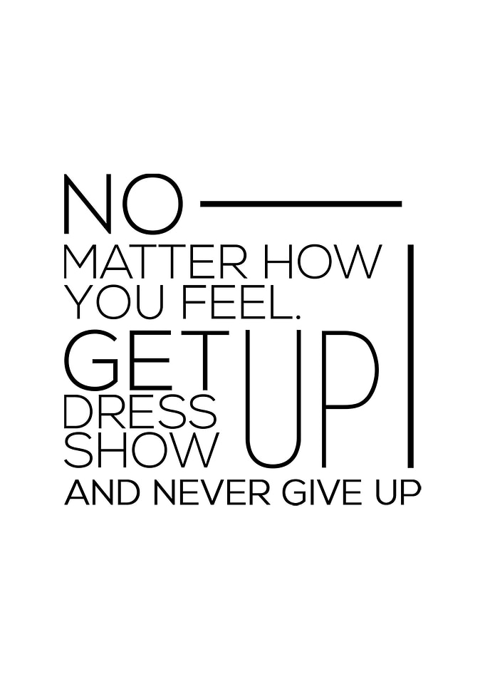 Never Give Up Quote
