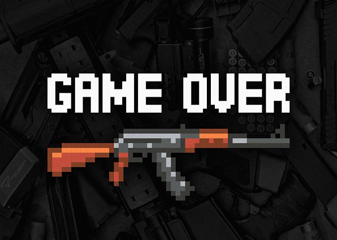 Game over AK47 pixel