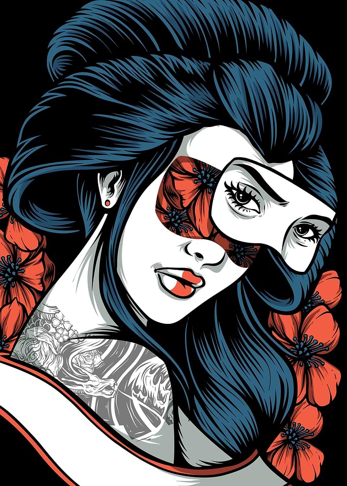 Geisha Aesthetic Roses