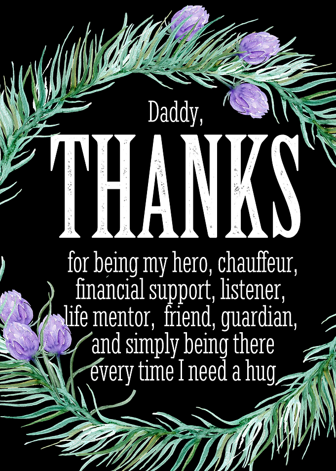 Daddy thanks