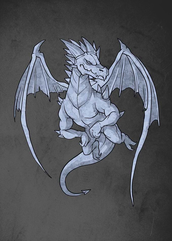 Dragon with wings