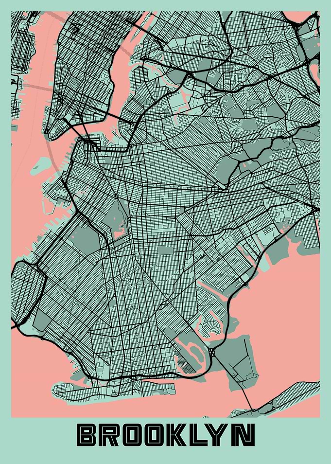 Brooklyn Peony City Map