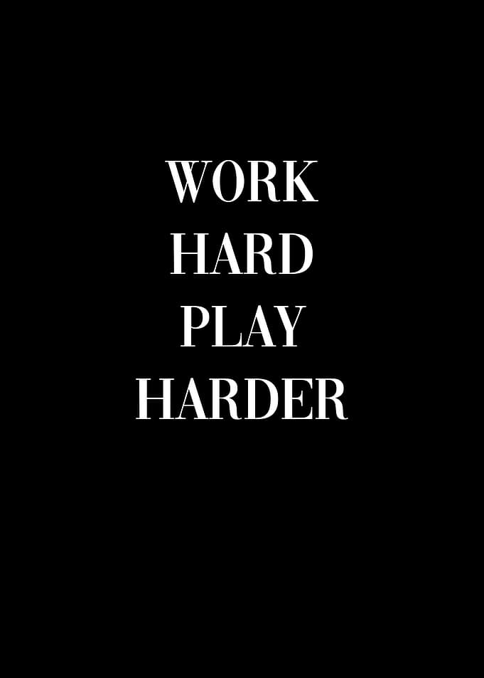 Work hard play harder