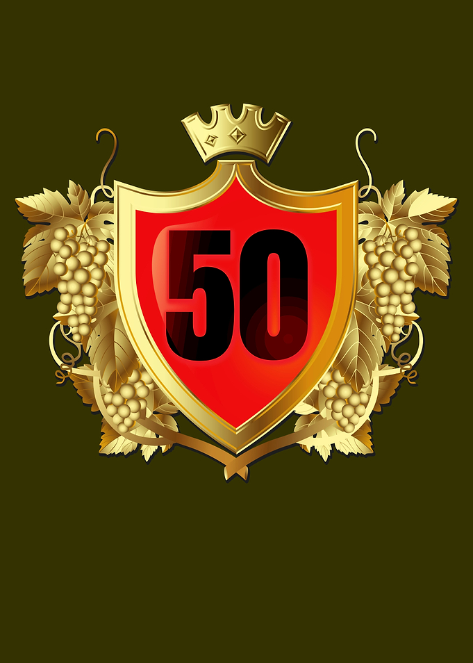 50th Birthday Golden Crest