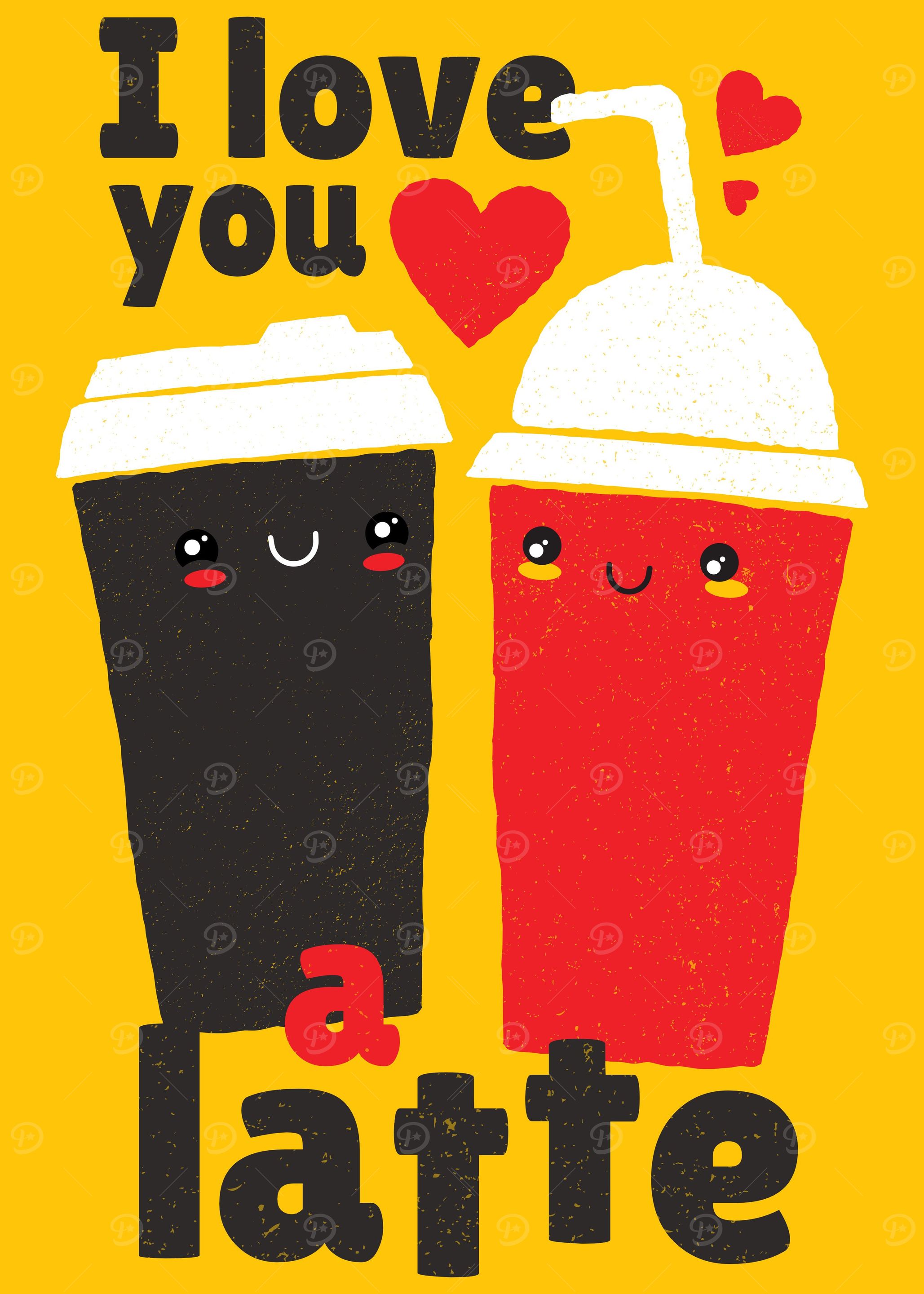 I love you Latte Coffee