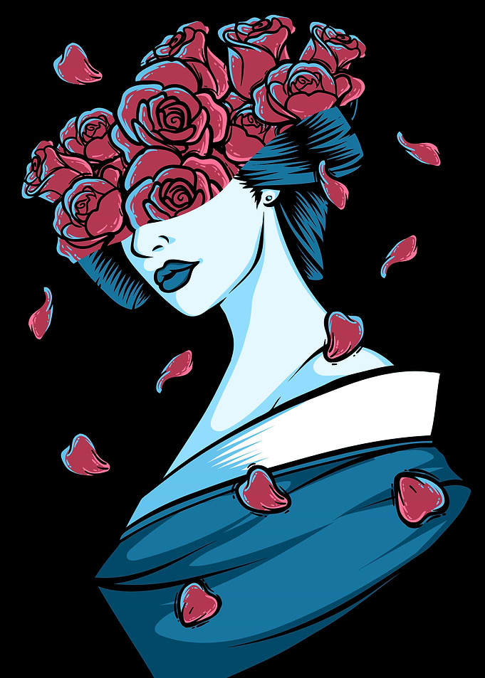 Geisha Vaporwave Aesthetic
