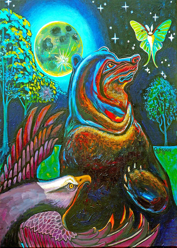 Bear Eagle and Moon
