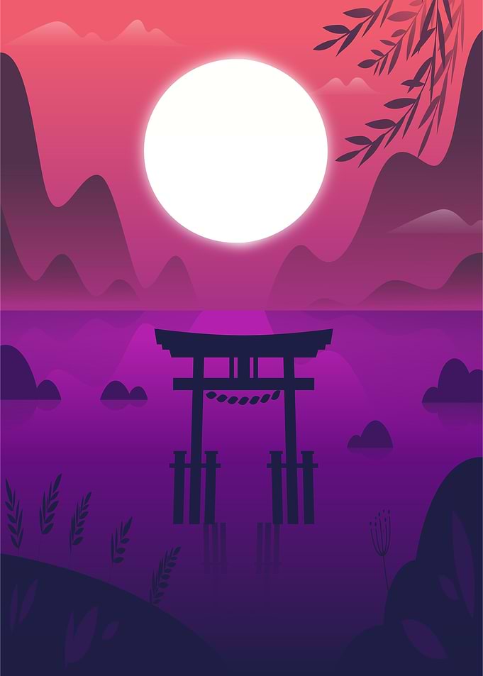 gradiante torii gate water