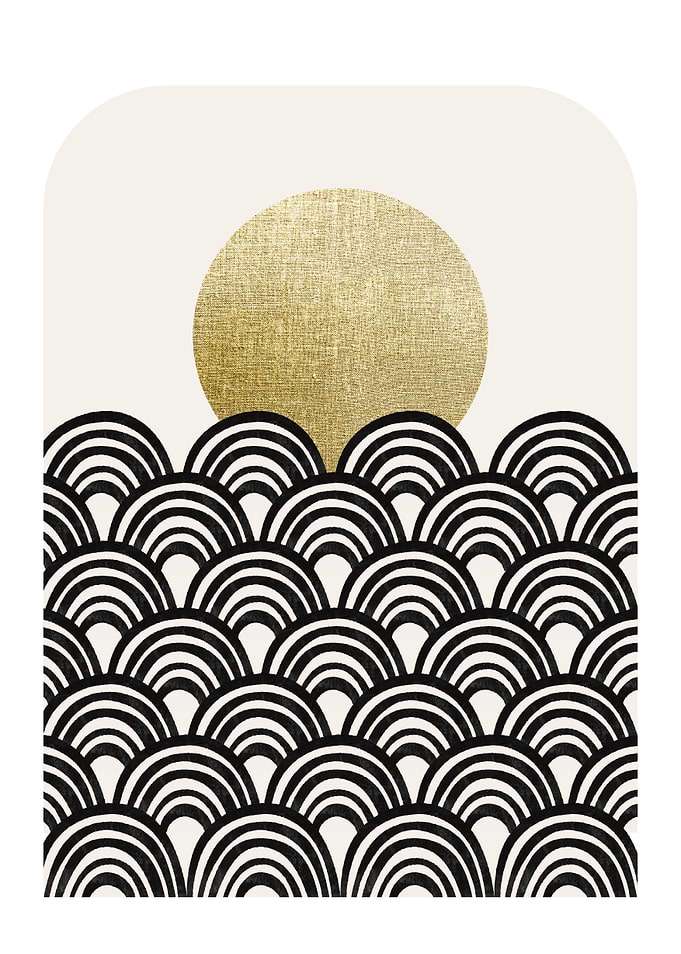Sun with Waves Art