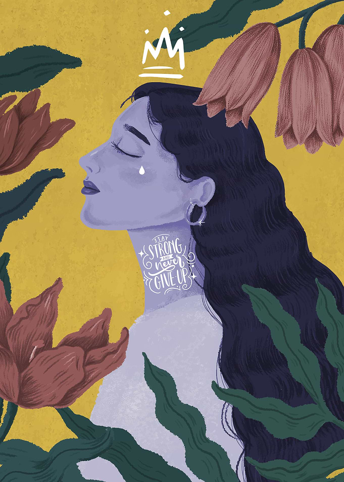 Floral Strong Lady