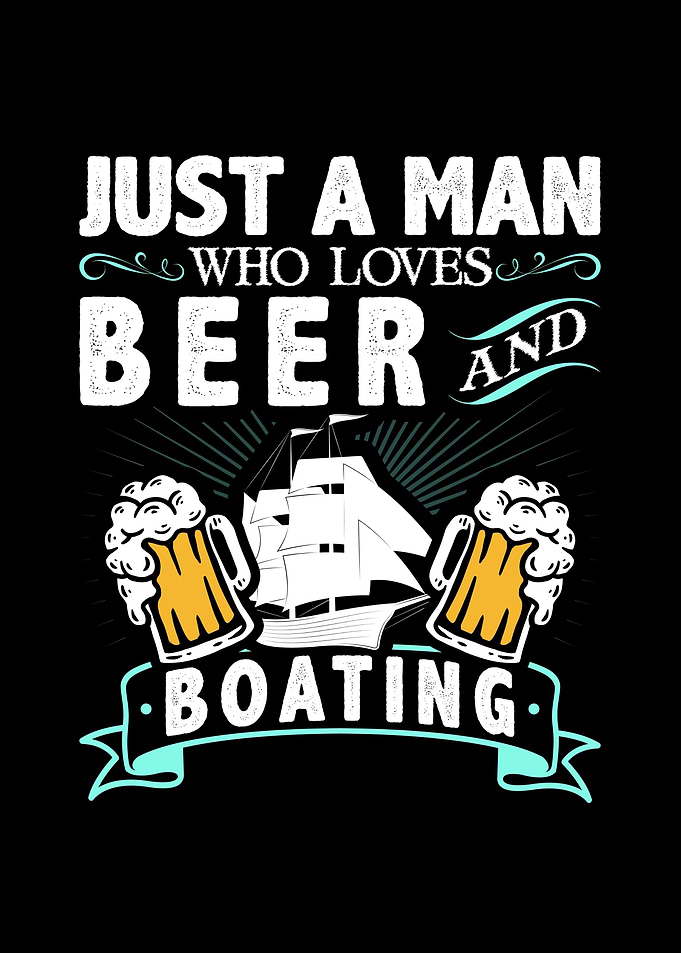 Man Loves Beer Sailor Boat