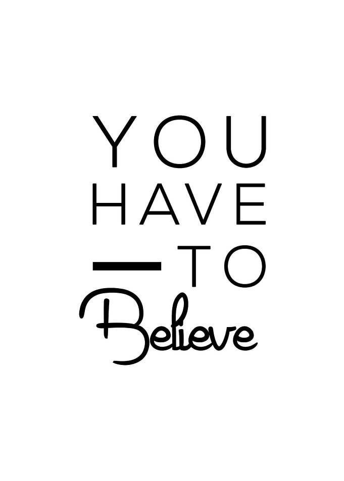 Believe Quotes Wall Art