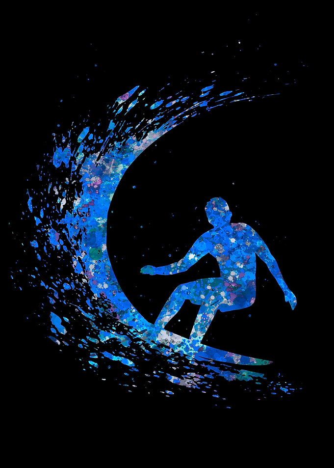 Surfing male