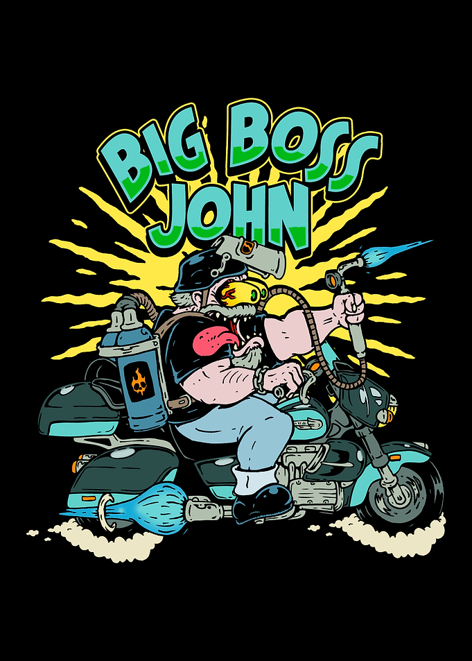 Big Boss John Riding Bike