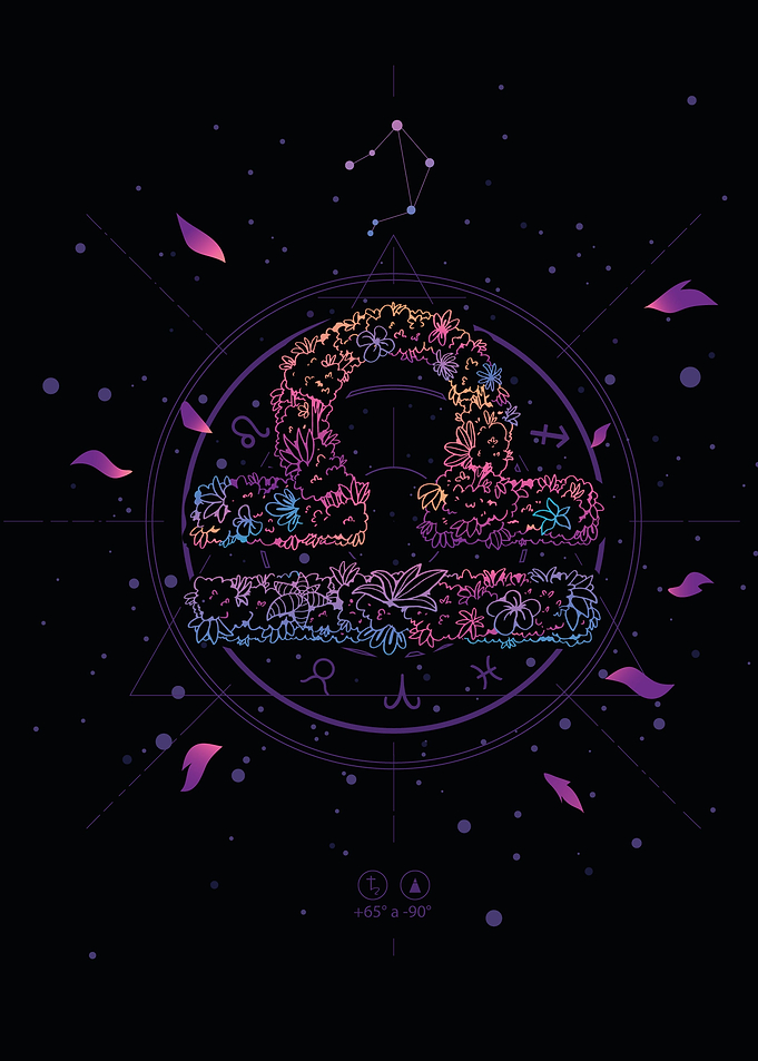 LIBRA FLORAL ZODIAC SIGN