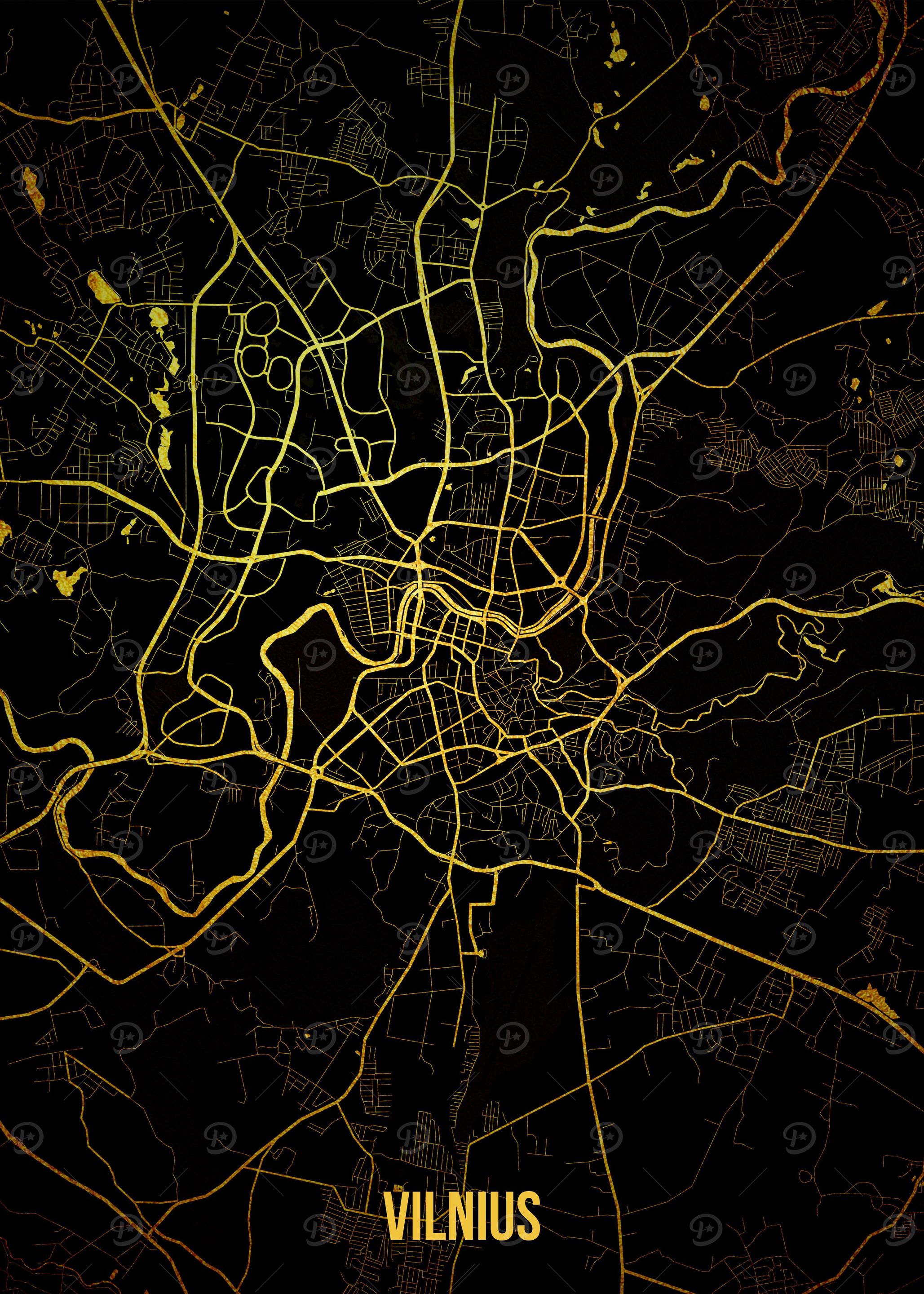 Vilnius gold map