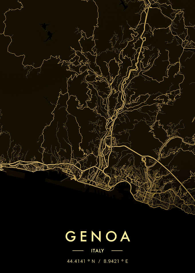 Genoa City Map Gold