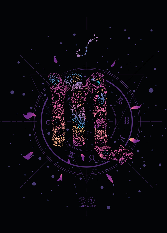 SCORPIO FLORAL ZODIAC SIGN