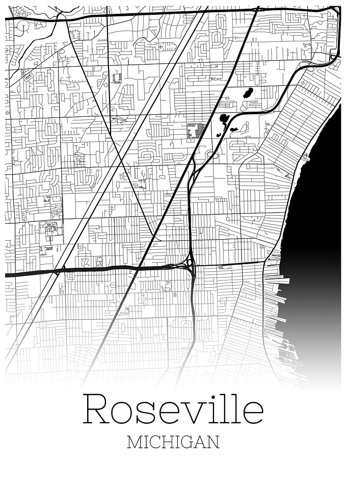 Roseville Michigan map
