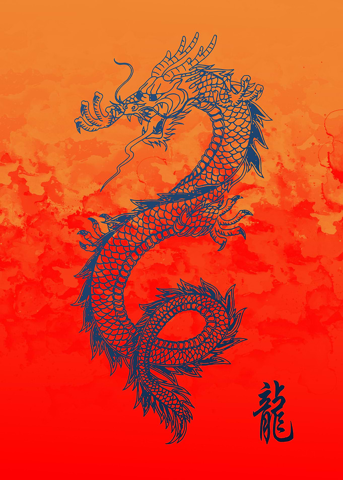 Japanese blue dragon