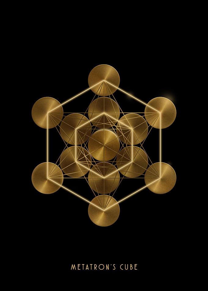 Gold Metatron Cube