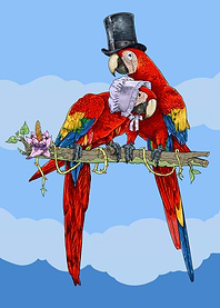 Macaws Happy couple