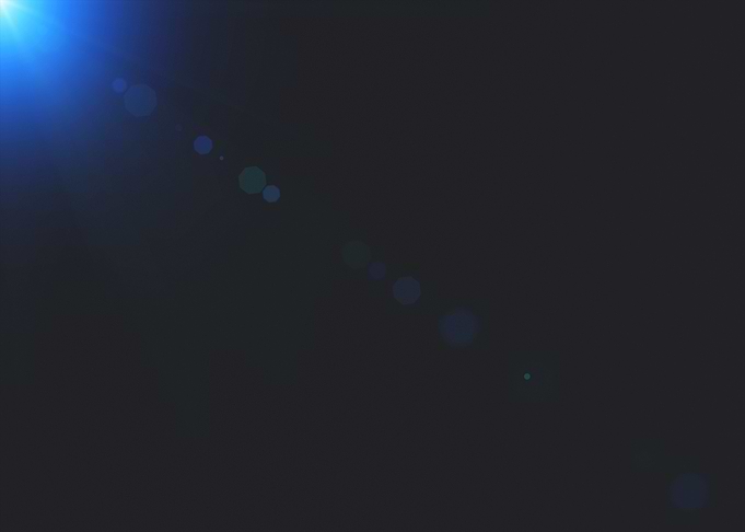 Light flare blue cold uppe