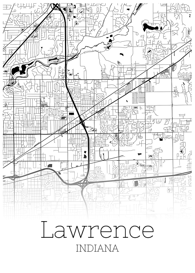 Lawrence Indiana city map
